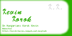 kevin korok business card